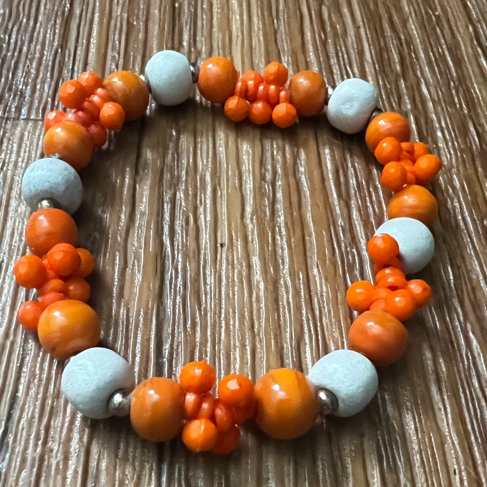Orange and White Bracelet - NO LONGER AVAILABLE